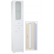 Шкаф-пенал Bellezza Кантри 40 8530 белый/патина золото
