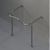 Поручень вокруг раковины Kranik P1W-38-800-730-600-S, сборный, напольный