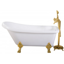 Ванна акриловая Cerutti SPA Vito CT9670 170x74 белый/золото