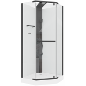 Душевая кабина Cerutti SPA Chika 901B 90x90 черный/прозрачное