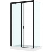 Душевой уголок Ceruttispa Marbella 120B-L 7909 черный/прозрачное