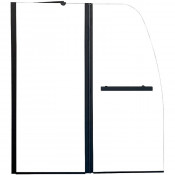 Шторка на ванну Parly F03B 120x130 черный/прозрачное