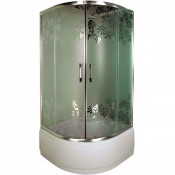 Душевой уголок Parly Z900 90x90 белый/матовое с рисунком
