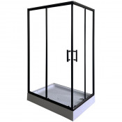 Душевой уголок Parly ZQ121B-L 120x80 черный/прозрачное