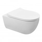 Унитаз подвесной Azario FERIO 87565, безободковый в комплекте с сиденьем микролифт