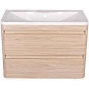 Тумба с раковиной Style Line El Fante Атлантика 80 подвесная ясень перламутр