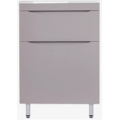 Тумба с раковиной Style Line Бергамо мини СС-00002309/СС-00002295 60 серый антискрейтч