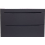 Тумба с раковиной Style Line Бергамо мини СС-00002366/СС-00002360 90 Люкс Plus черный