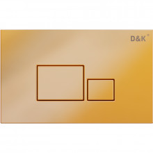 Клавиша смыва D&K Quadro DB1519003 матовое золото 
