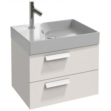 Тумба с раковиной Jacob Delafon Rythmik EB1301-N18/EXQ112-Z-00 60 белый блестящий