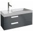 Тумба с раковиной Jacob Delafon Rythmik EB1304-442/EXN112-Z-00 100 серый антрацит лак