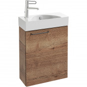 Тумба с раковиной Jacob Delafon Odeon Rive Gauche EB2581D-R9-E52/EGO112-56-00 50R дуб табак/ручки черные