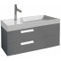 Тумба с раковиной Jacob Delafon Rythmik EB1304-N14/EXN112-00 100 серый антрацит