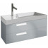 Тумба с раковиной Jacob Delafon Rythmik EB1304-N21/EXN112-Z-00 100 серый титан глянцевый