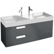 Тумба с раковиной Jacob Delafon Rythmik EB1305-442/EXM112-Z-00 120 серый антрацит лак