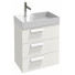 Тумба с раковиной Jacob Delafon Rythmik EB1306-G1C/EXR112-Z-00 60 белый блестящий лак
