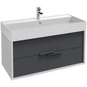Тумба с раковиной Jacob Delafon Vivienne EB1585-N18-M76/EXBJ112-BCM 100 белый/серый матовый