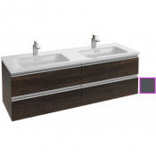 Тумба с раковиной Jacob Delafon Vox EB2020-RA-442/EXAA112-Z-00 140 серый антрацит глянец