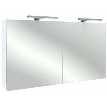 Зеркальный шкаф Jacob Delafon EB1368-G1C 120 с подсветкой белый блестящий лак