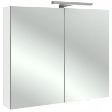 Зеркальный шкаф Jacob Delafon EB796-N18 80 с подсветкой белый блестящий