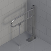 Поручень откидной напольный со складной опорой в пол U211-32-750-650-200