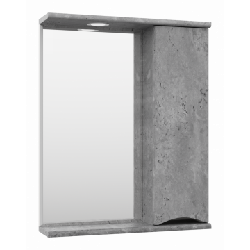 Зеркальный шкаф Misty Атлантик  60 П-Атл-4060-050П правый серый камень