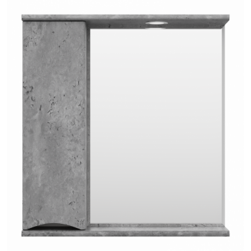 Зеркальный шкаф Misty Атлантик  70 П-Атл-4070-050Л левый серый камень