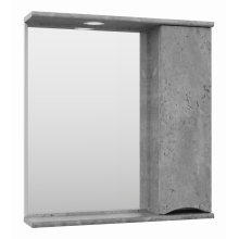 Зеркальный шкаф Misty Атлантик  70 П-Атл-4070-050П правый серый камень