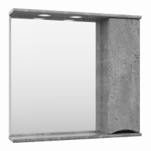 Зеркальный шкаф Misty Атлантик  80 П-Атл-4080-050П правый серый камень