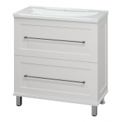 Тумба с раковиной Misty Марта 80 УТ000013291 белая эмаль (глянец)