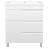 Тумба с раковиной Misty Софт УТ000015030 75 белый