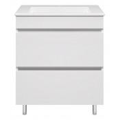 Тумба с раковиной Misty Енисей 70 УТ000015502 с 2 ящиками белая