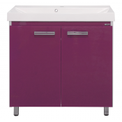 Тумба с раковиной Misty Джулия Qvatro 90 напольная прямая, цвет розовый