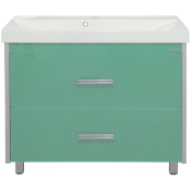 Тумба с раковиной Misty Джулия Qvatro 105 с 2 ящиками салатовая