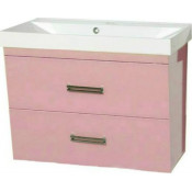 Тумба с раковиной Misty Джулия Qvatro СО000007083 75 розовый