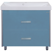 Тумба с раковиной Misty Джулия Qvatro СО000004561 90 голубой