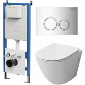 Подвесной унитаз с инсталляцией Grossman 97.4411S.01.100 белый