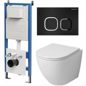 Подвесной унитаз с инсталляцией Grossman 97.4455S.02.210 белый