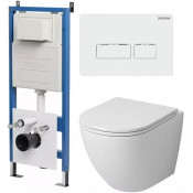 Подвесной унитаз с инсталляцией Grossman 97.4455S.03.000 белый