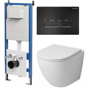 Подвесной унитаз с инсталляцией Grossman 97.4455S.03.210 белый