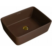 Раковина накладная Grossman Color GR-3016BRM 48x37 коричневый матовый