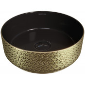 Раковина накладная Grossman Color GR-5010GBR D35.5 золото/черный