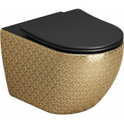 Унитаз подвесной Grossman Color GR-4411GBRS золото/черный