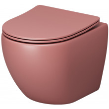 Унитаз подвесной Grossman Color GR-4455PIMS розовый матовый