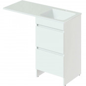 Тумба Orange Optima Op-110TUW+RAR 110 с правой раковиной белая