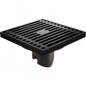 Душевой трап Orange TR01-005b 10х10 черный матовый