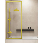 Шторка для ванной Veconi Palau PL85G-70-01-C7 70 золото/прозрачное