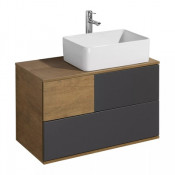 Тумба с раковиной Акватон Терра 85 1A2472K1TEKA0 дуб кантри/антрацит
