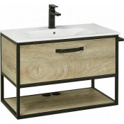 Тумба с раковиной Акватон Лофт Фабрик 1A2424K7LTDU0 80 дуб эндгрейн