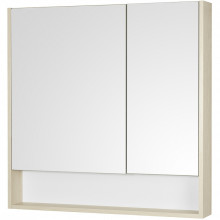 Зеркальный шкаф Aquaton Сканди 90 1A252302SDB20 белый/дуб верона